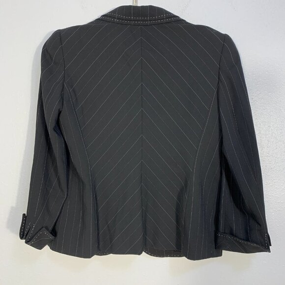 COPY - Escada Striped  Long Sleeves 100% Schurwolle / New Wool Blazer - Picture 2 of 7